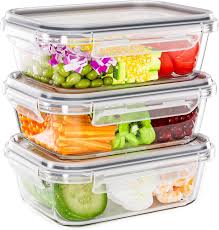 TUSEASY Tupperware Conservation Alimentaire Micro Ondable - Boîte Rangement Cuisine Verre