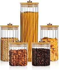 Couvercles Rangement Hermétique Spaghetti Distributeurs - Boîte Rangement Cuisine Verre