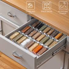 Organisateur de Tiroir pour Épices en Plastique - Pratique et Efficace