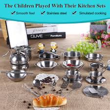 Batterie Inoxydable Ustensiles Tout Petits D'apprentissage - Accessoire Cuisine Pratique