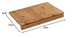Planche à Découper en Bambou avec Rebords - Secret Gourmet