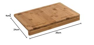 Planche à Découper en Bambou avec Rebords - Secret Gourmet