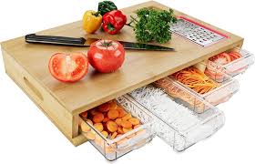 Planche à Découper Épaisse HOCSOK - Rangement Pratique pour Ingrédients