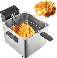 Friteuse Électrique à Huile Inoxydable Commerciale avec Thermostat