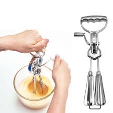 Fouet Manuel Manivelle en Acier Inoxydable - Utile et Pratique pour votre Cuisine
