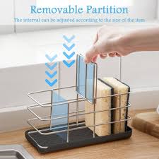 Organisateur de rangement ventouse pour éponge de cuisine