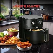 Friteuse électrique Alpina pour 6 personnes - Cuisine saine et délicieuse