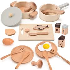 Ustensiles de Cuisine Éducatifs en Bois pour Enfants - Atoylink Accessoires