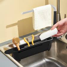 Organisateur Télescopique pour Évier de Cuisine - Rangement Pratique