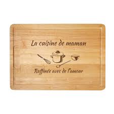 Planche à Découper en Bois Gravée pour Maman