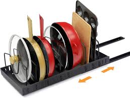 Organisateur Compartiments Antidérapant Porte Casseroles XIAPIA - Rangement Pratique pour Votre Cuisine