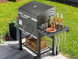 Couvercle Latéral avec Thermomètre Réglable pour Barbecue XXL Charbon de Bois