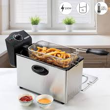 Friteuse Électrique Acier Inoxydable 3L - Parfaite pour vos Fritures