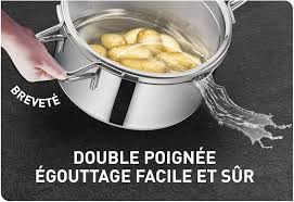 Casserole de Cuisine Grand Tefal Inoxydable avec Couvercles H852S855