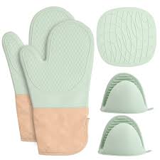 Maniques Silicone Chaleur Imperméable Maniques - Protection Idéale pour Votre Cuisine