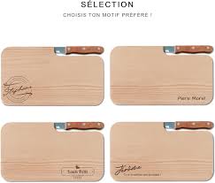 LOOXIS Planche Déjeuner Personnalisée Couteau - Un Éveil aux Saveurs