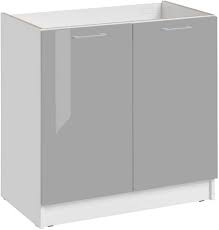 Meuble sous évier Cuisine 80 cm – Cuisineandcie Brillant