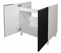 Meuble Sous Évier Cuisine 80 cm Berlenus CE8BN - Brillance Élégante