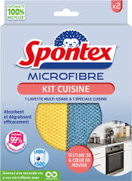 Éponge en Microfibre Multi-Usage Spontex - L'outil idéal pour votre cuisine