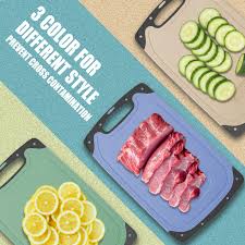 Planche à Découper Antibactérienne en Plastique Antidérapante