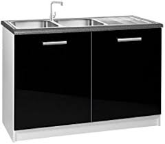 Meuble Sous Évier Cuisine Brillant 120 cm - Élégance et Praticité