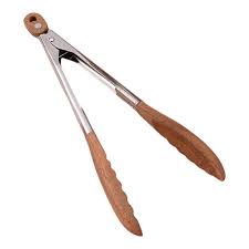 Pince Salade Bois Cornichons Antidérapantes - Petite pince cuisine idéale