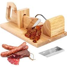 Trancheuse Charcuterie Guillotine en Inoxydable - Planche à Découper Saucisson