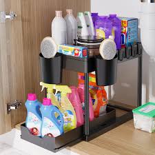 HIYAA Coulissant Organiseur Multifonction pour un Rangement Optimal sous l'Évier