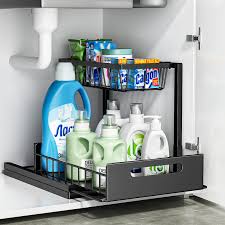 Organisateur Coulissant Cocolemon pour un Rangement Optimal Sous Évier