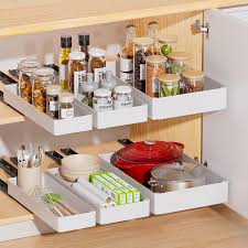 Hodeffior Coulissants Armoires Rangement Organisation pour un Placard de Cuisine Parfait
