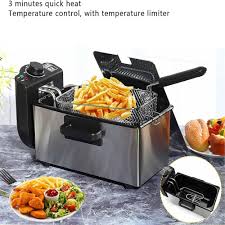 Friteuse Électrique Inoxydable 5 Litres avec Minuterie