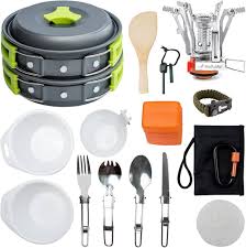 MalloMe Batterie Cuisine Camping Ensemble - L'Essentiel pour vos Aventures en Plein Air
