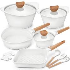 Batterie de Cuisine Anti-adhésive en Aluminium pour Induction