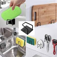 Crochet Éponge Évier Cuisine en Inoxydable - Organisation Pratique