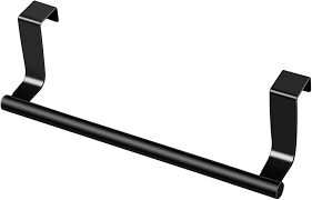 Porte Serviettes Accroche Torchon en Inoxydable - 23cm Noir