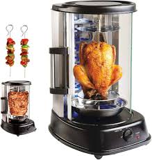 Rôtissoire Verticale Grillades Brochettes Rotation - Savourez des Poulets Parfaits