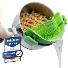 Passoire Clipsable Universelle en Silicone - Gadget de Cuisine Pratique