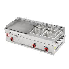 Friteuse Gaz Oiakus Commerciale Teppanyaki Inoxydable