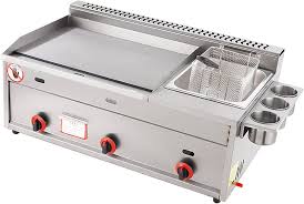 Friteuse Gaz Multifonctionnelle en Acier Inoxydable pour Restaurant Commercial