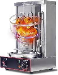 Rôtissoire Électrique Verticale en Inox - La Solution Idéale pour vos Repas