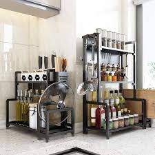 Étagère à épices Multifonction en Noir - Organisation et Élégance