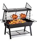 OneConcept Sauenland : Tournebroche Barbecue Ajustable