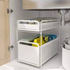 Organisateur de Rangement Coulissant pour Étagère sous Évier de Cuisine