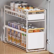 Étagère Rangement Organisateur Coulissant Niveaux pour Cuisine