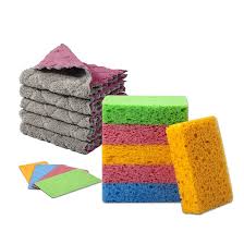 Éponge de Cuisine Robuste en Cellulose Compressée - La Solution Amusante pour Votre Vaisselle