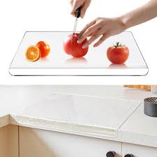 Planche à Découper en Acrylique Transparente Antidérapante pour Cuisine
