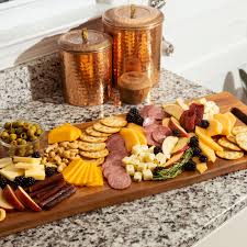 Planche Rectangulaire avec Poignées pour Charcuterie et Apéritifs