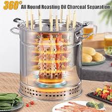 Barbecue Vertical Suspendu Charbon Inoxydable - Une Révolution dans la Cuisine en Extérieur